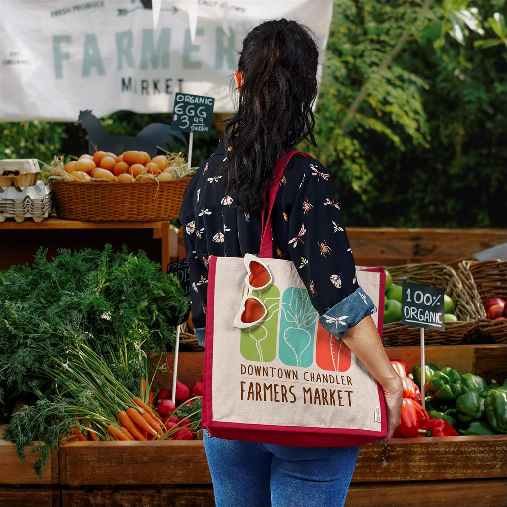Kooshty SoCo Cotton Tote - RED - Image 5