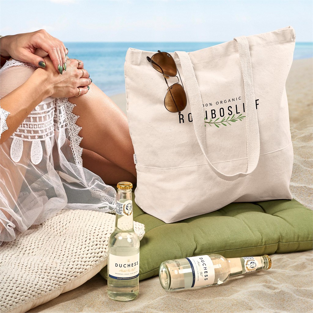 Okiyo Taikai Cotton Beach Bag - NATURAL - Image 2