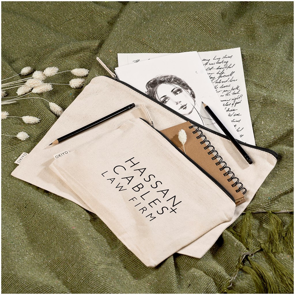 Okiyo Midori Cotton A5 Document Pouch - NATURAL - Image 2