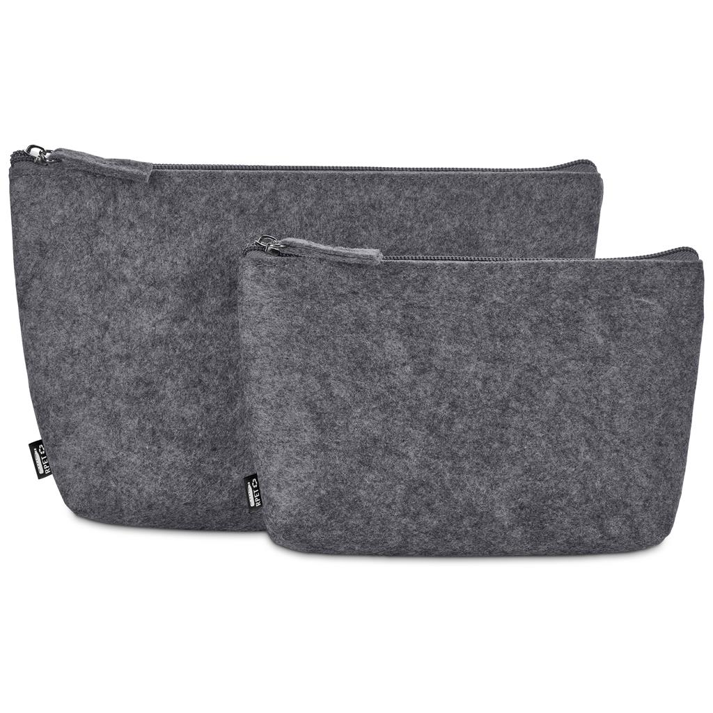 Okiyo Kesho Recycled PET Felt Accessory Bag - GREY - Image 3