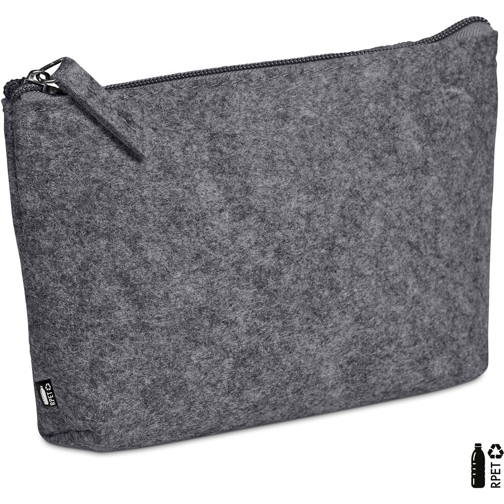 Okiyo Kesho Recycled PET Felt Accessory Bag - GREY - Image 4