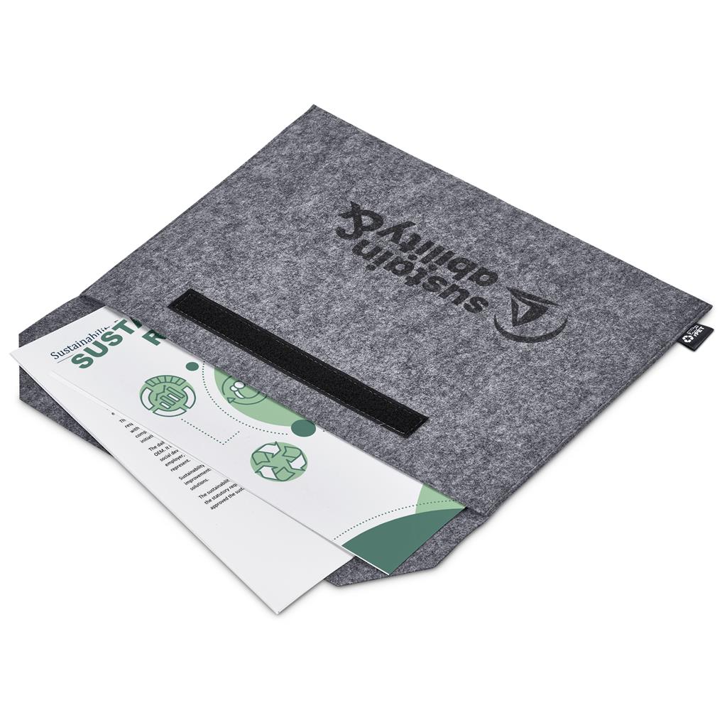 Okiyo Shorui Recycled PET Felt Document Bag - GREY - Image 3