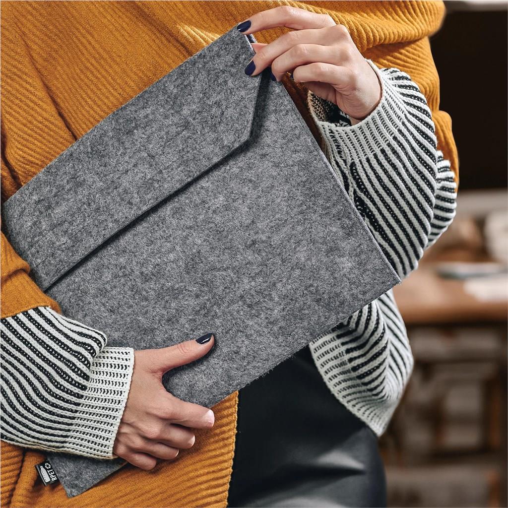 Okiyo Shorui Recycled PET Felt Document Bag - GREY - Image 4
