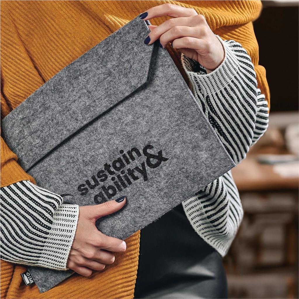 Okiyo Shorui Recycled PET Felt Document Bag - GREY - Image 2