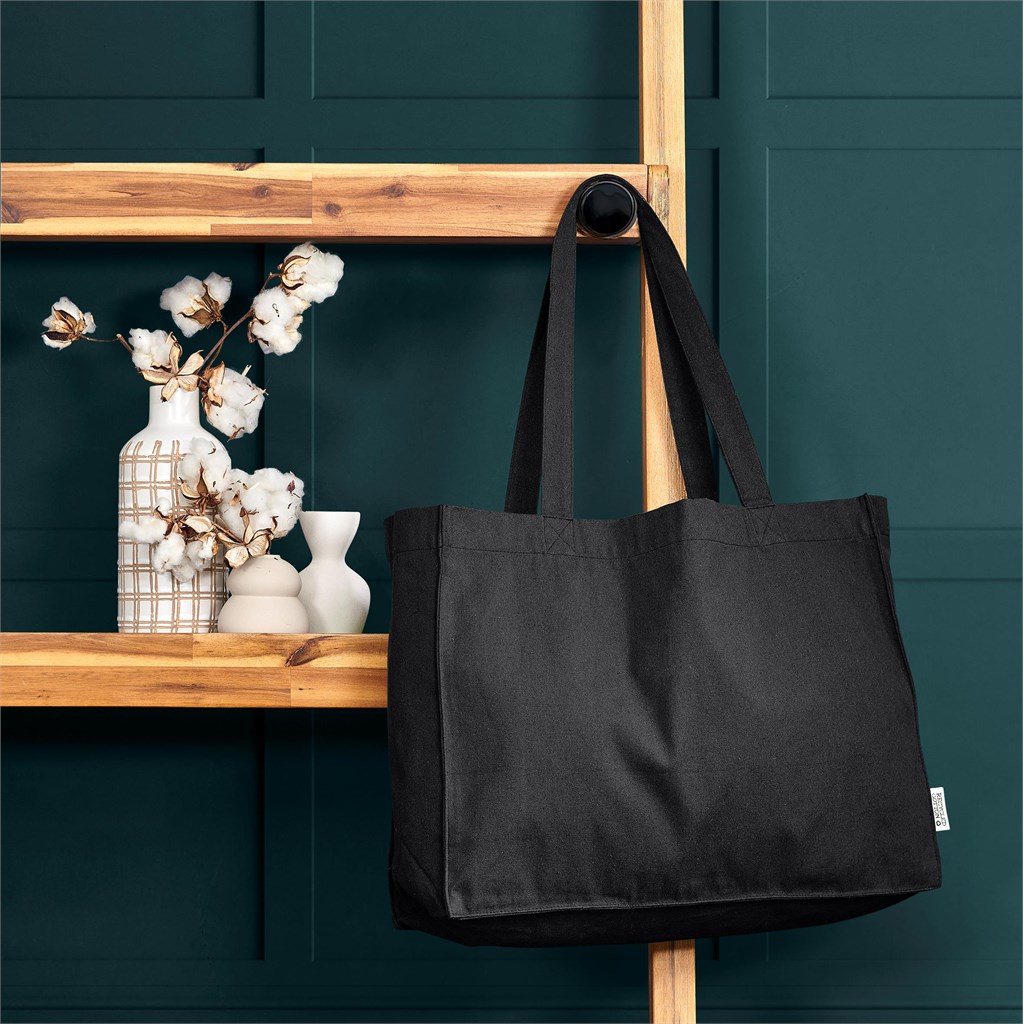 Okiyo Subarashi Recycled Canvas Tote - MILITARY GREEN - Image 4