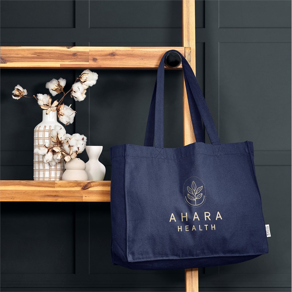 Okiyo Subarashi Recycled Canvas Tote - MILITARY GREEN - Image 3