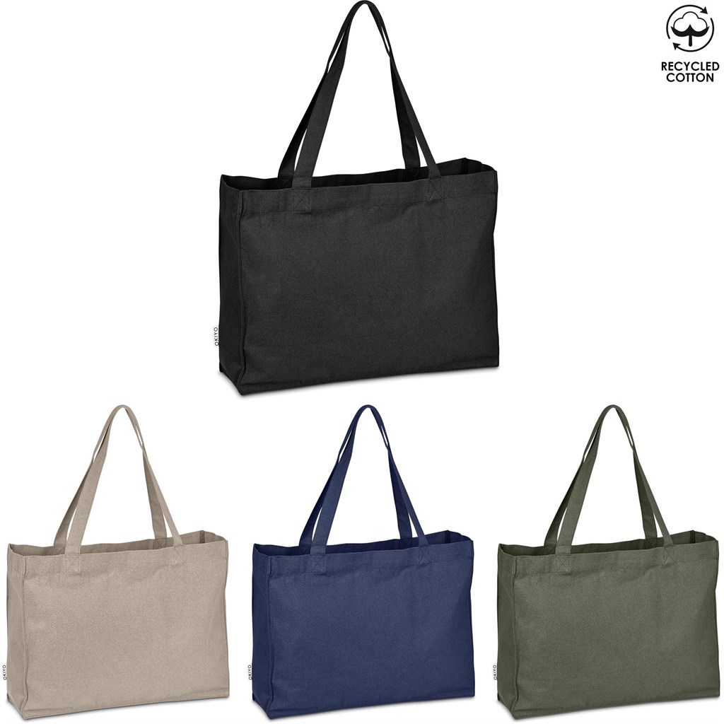 Okiyo Subarashi Recycled Canvas Tote - MILITARY GREEN - Image 8