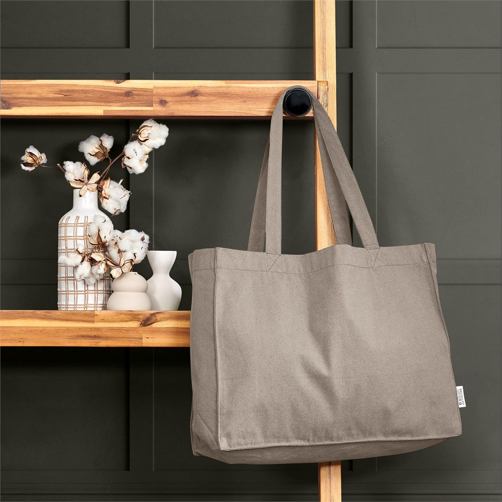 Okiyo Subarashi Recycled Canvas Tote - MILITARY GREEN - Image 5