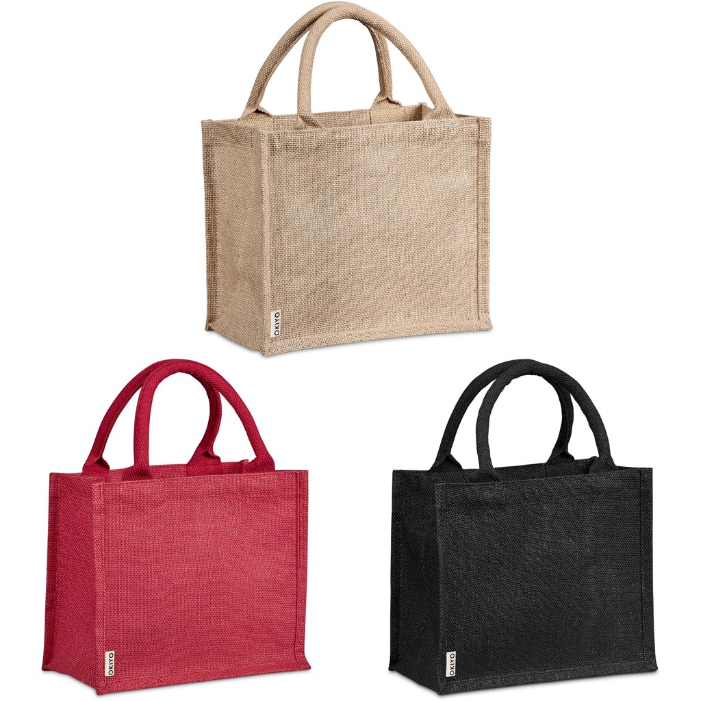 Okiyo Miyag Midi Jute Gift Bag - BLACK - Image 4