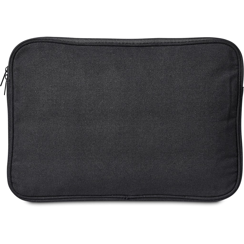 Okiyo Suri Recycled Cotton Laptop Sleeve - BLACK - Image 9