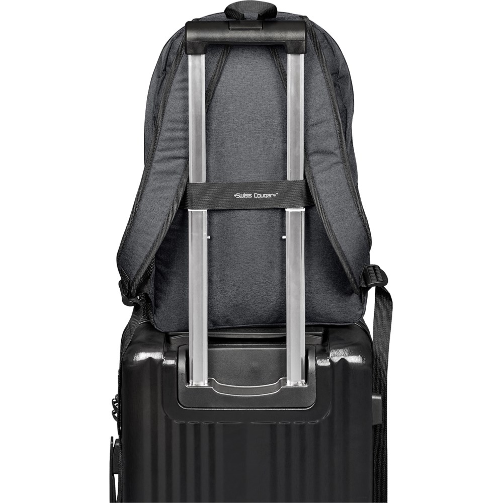 Swiss Cougar Stockholm Laptop Backpack - DARK GREY - Image 6