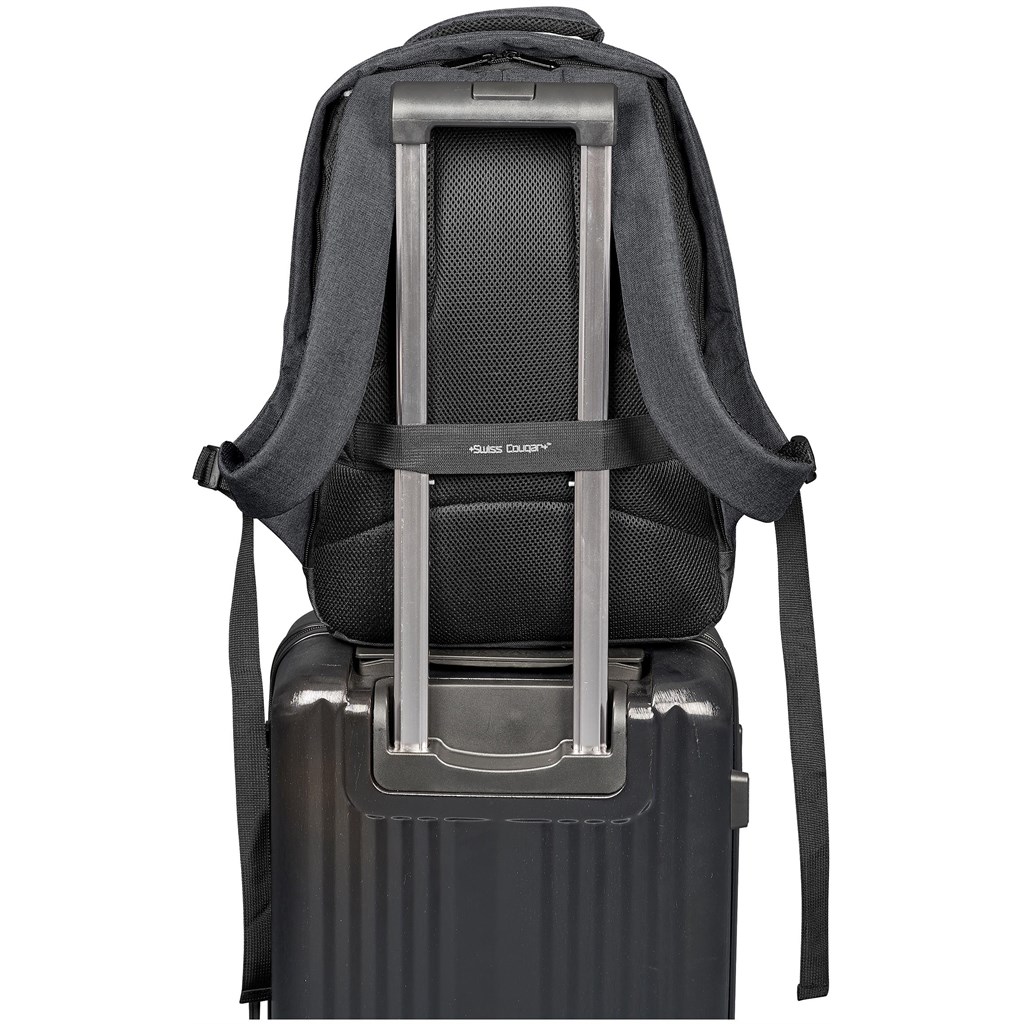 Swiss Cougar Munich Anti-Theft Laptop Backpack - DARK GREY - Image 3