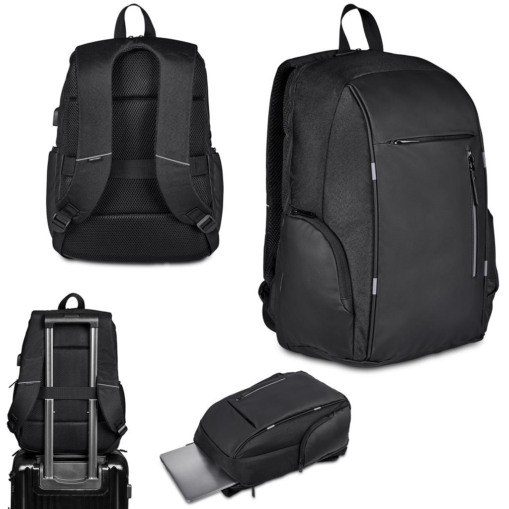 Swiss Cougar Rivoli Laptop Backpack - BLACK - Image 2
