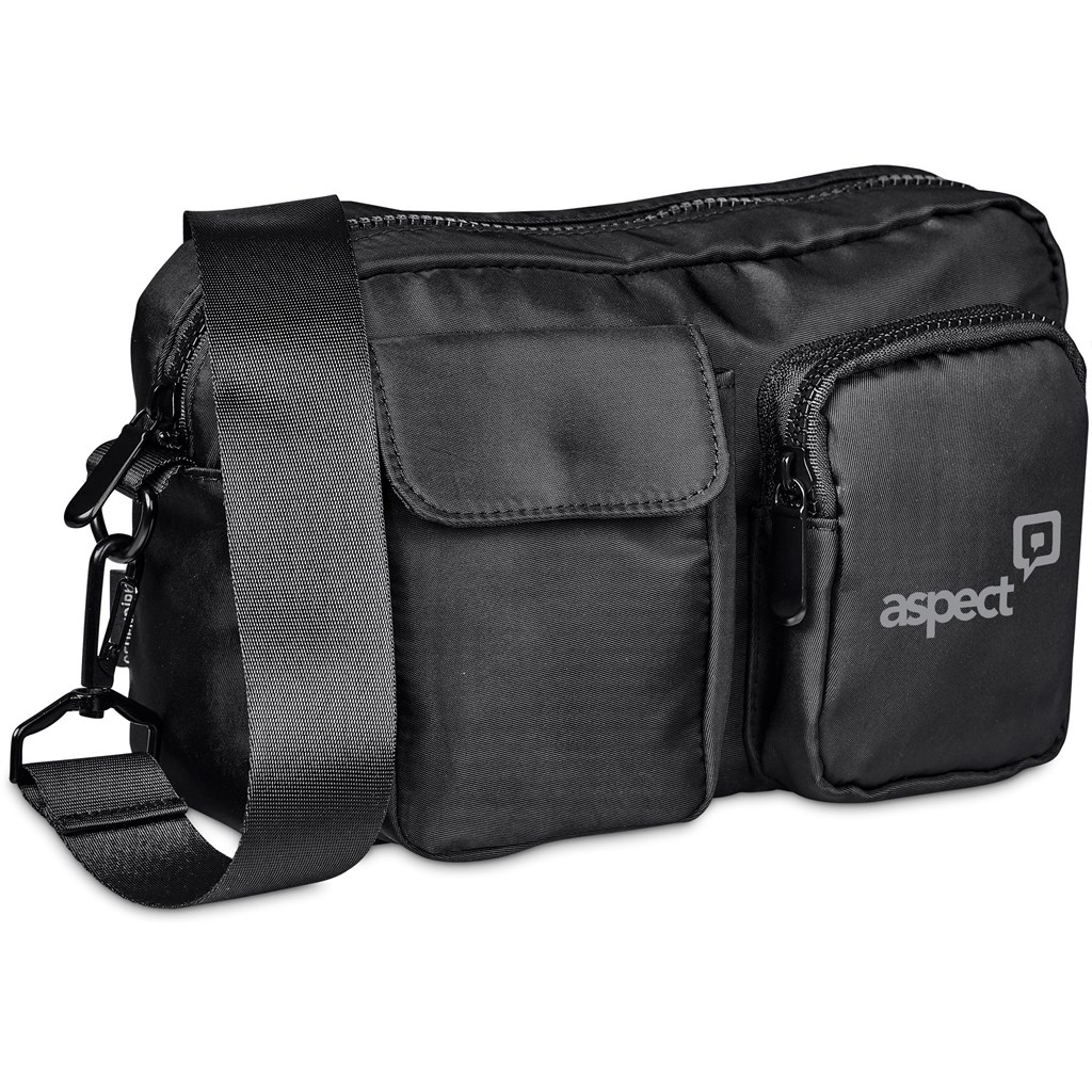 Serendipio Unisex Tauriel Crossbody Bag - BLACK - Image 9