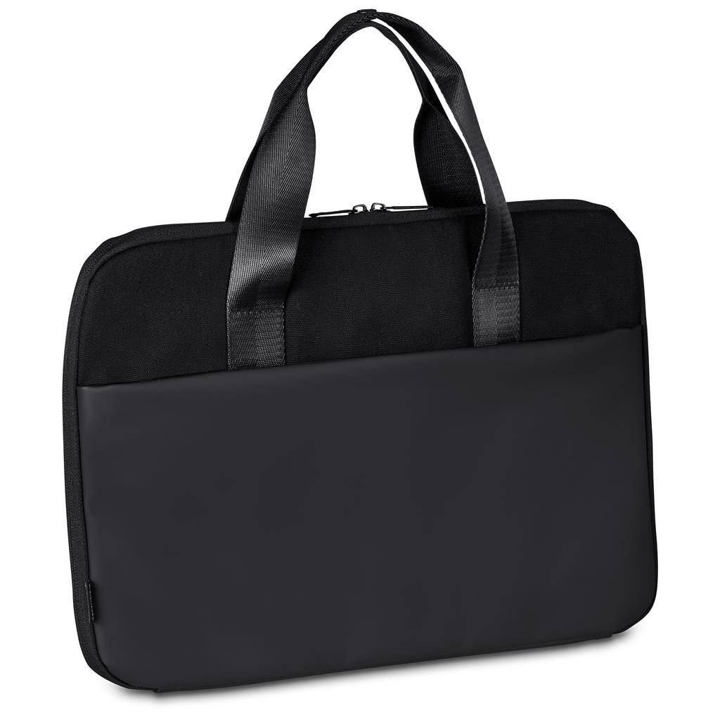 Serendipio Commute Cotton Canvas Laptop Bag - BLACK - Image 2