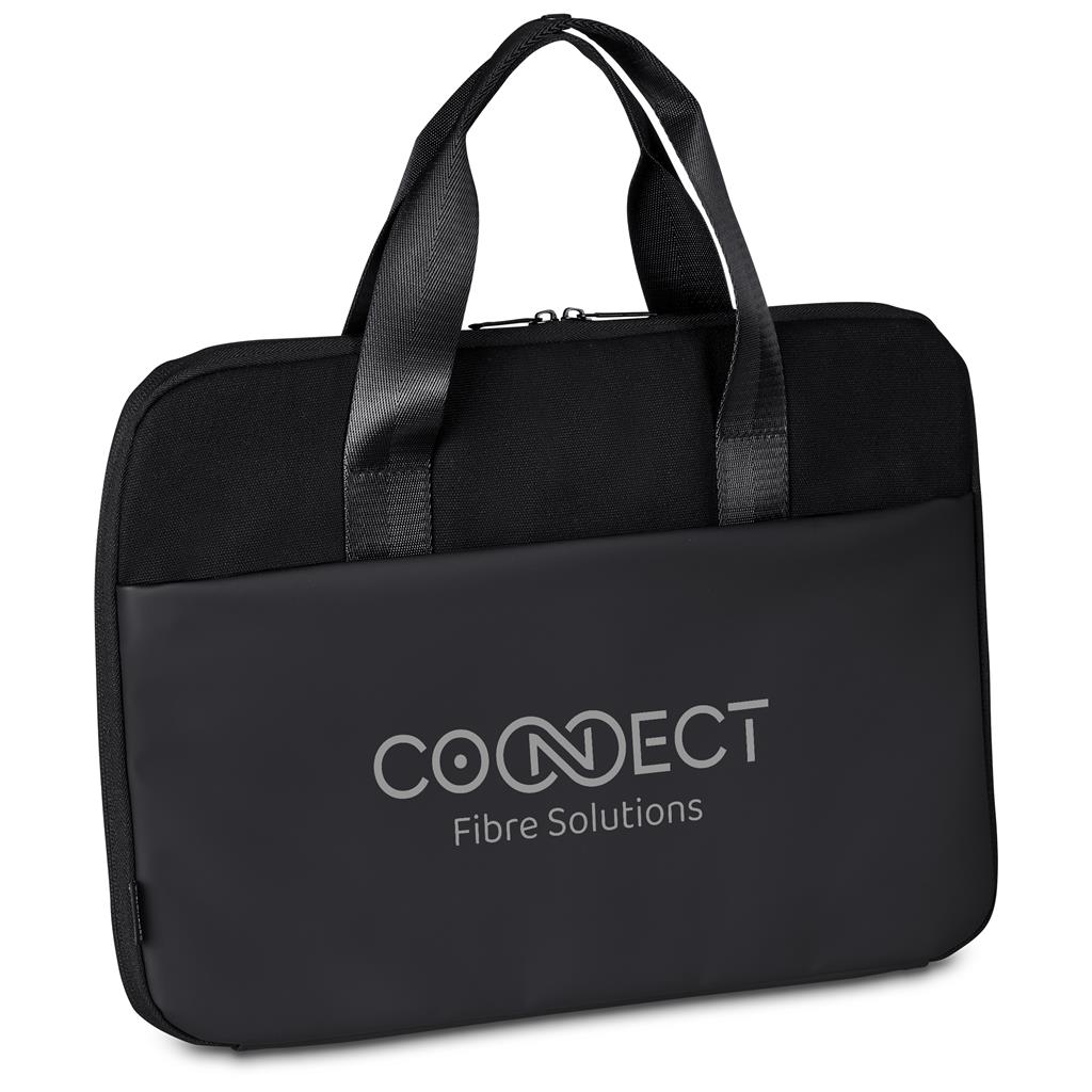 Serendipio Commute Cotton Canvas Laptop Bag - BLACK - Image 7