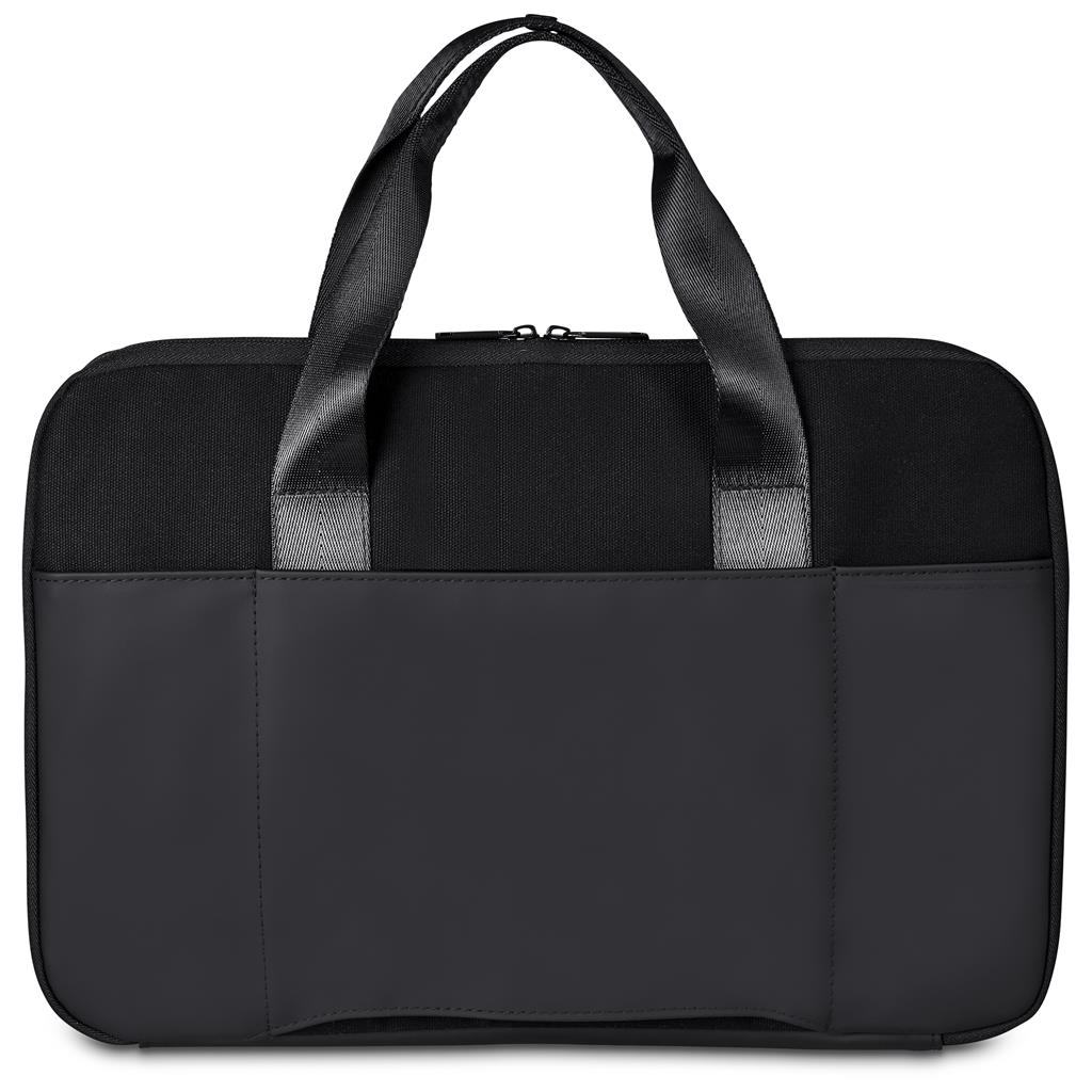 Serendipio Commute Cotton Canvas Laptop Bag - BLACK - Image 3
