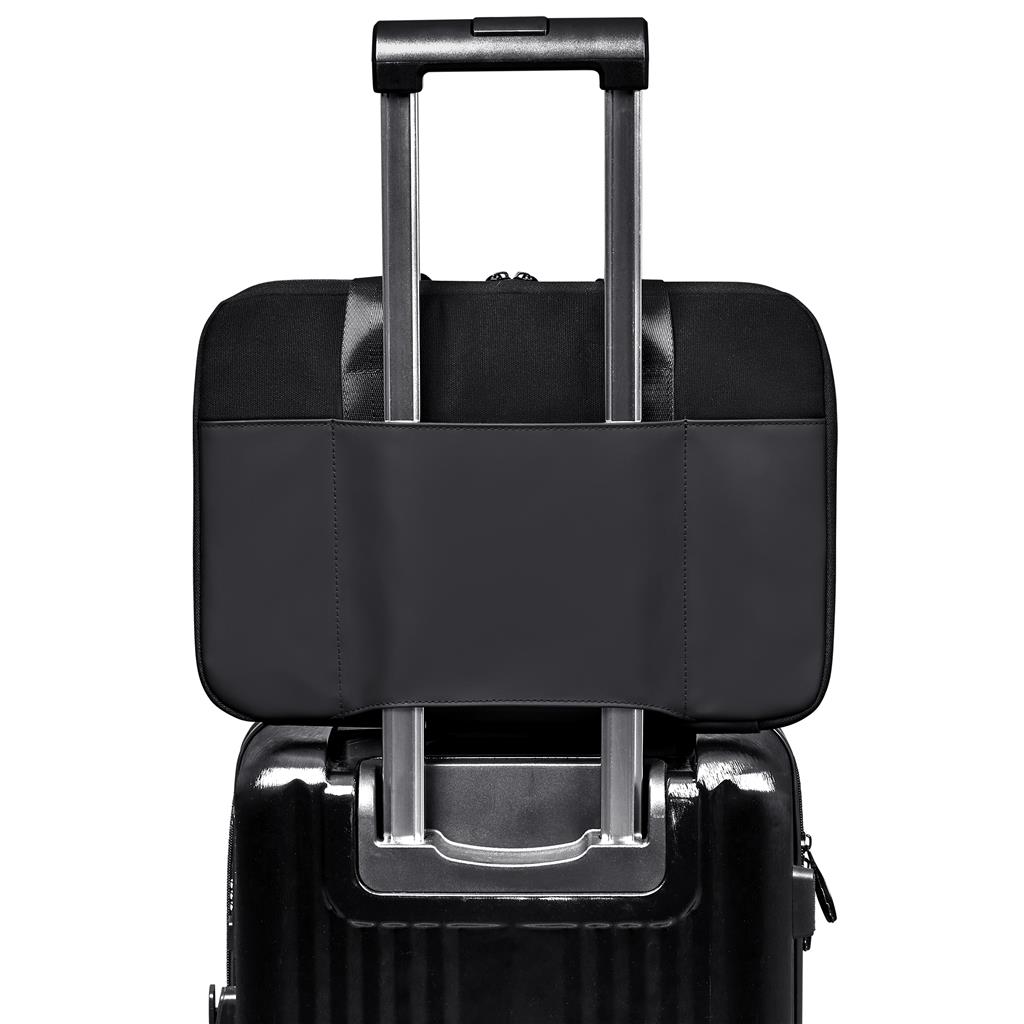 Serendipio Commute Cotton Canvas Laptop Bag - BLACK - Image 8