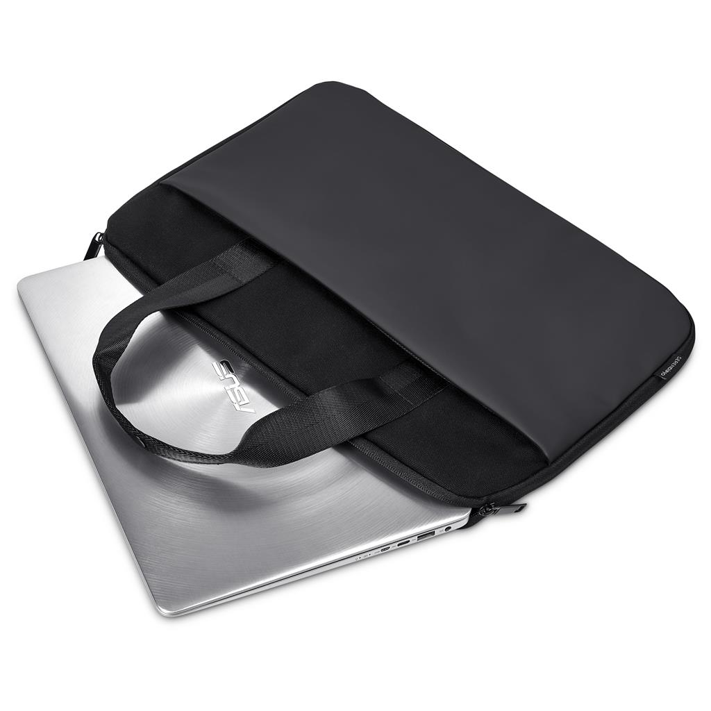 Serendipio Commute Cotton Canvas Laptop Bag - BLACK - Image 5