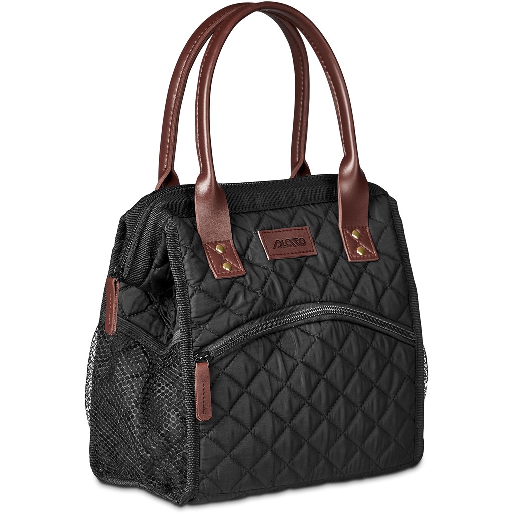 Serendipio Kate Quilted 12-Can Lunch Cooler - BLACK - Image 10