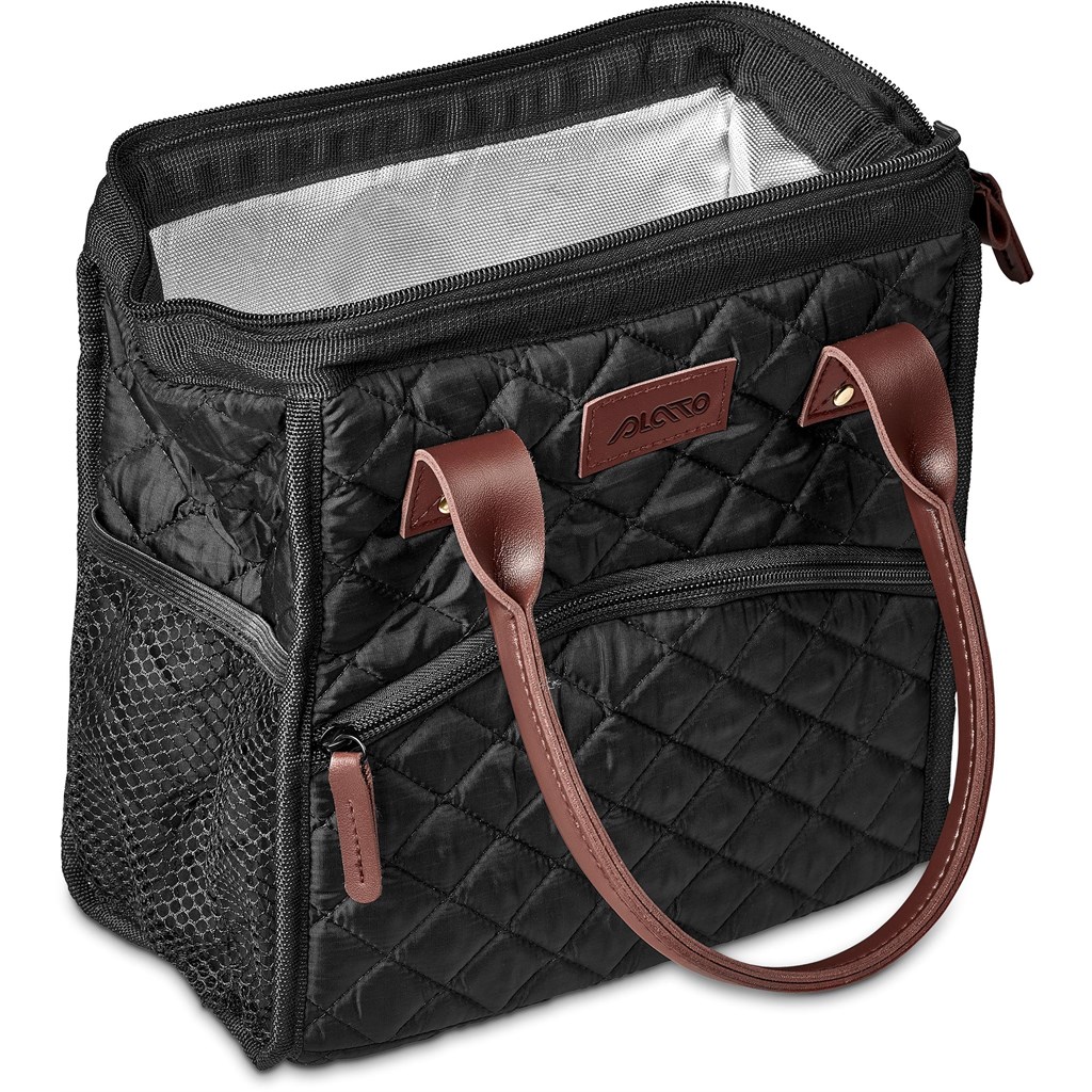 Serendipio Kate Quilted 12-Can Lunch Cooler - BLACK - Image 4