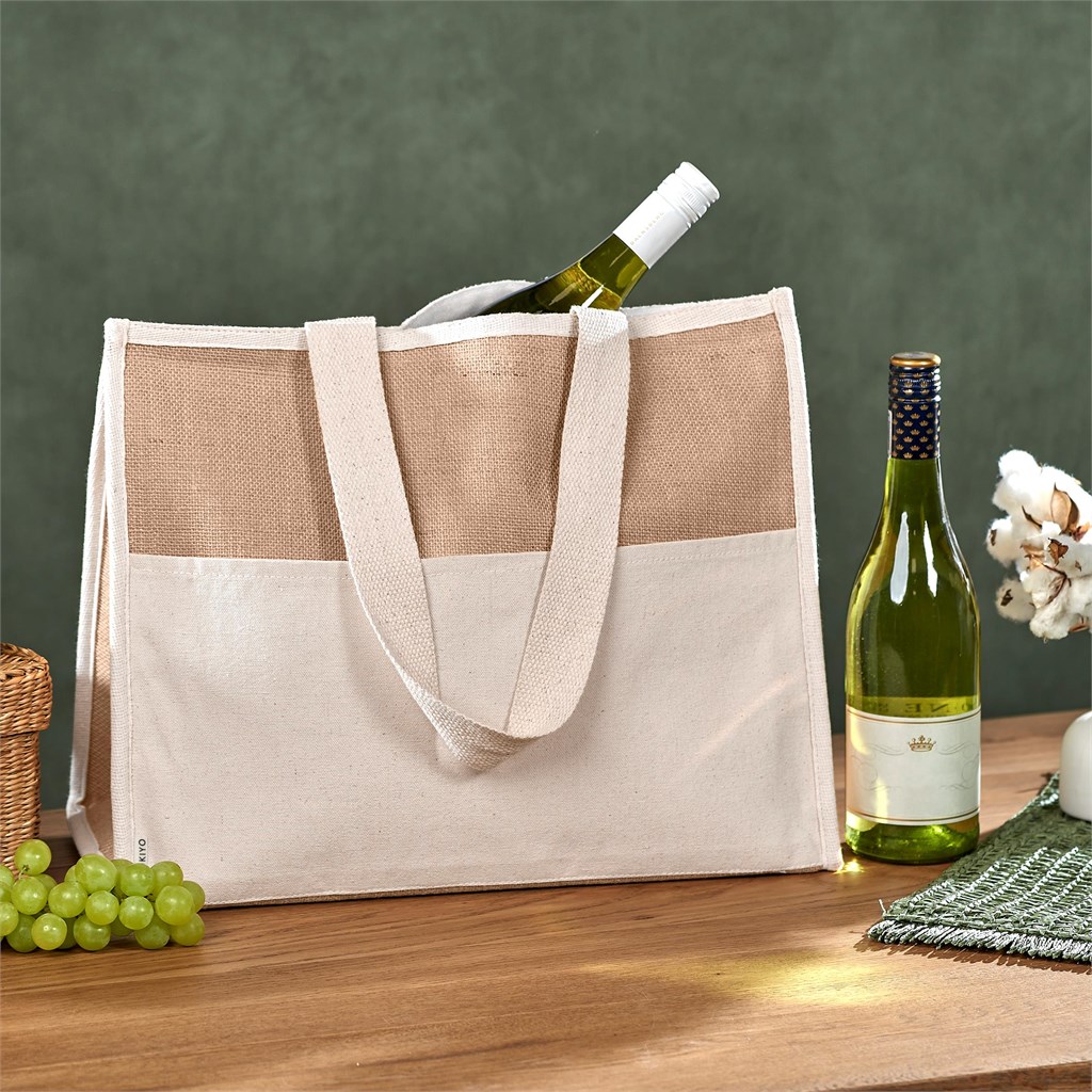 Okiyo Zetsuen Jute & Cotton 30-Can Cooler - NATURAL - Image 3