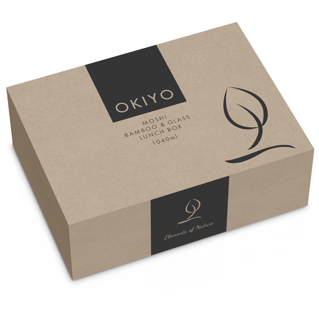Okiyo Moshi Glass & Bamboo Lunch Box - NATURAL - Image 2