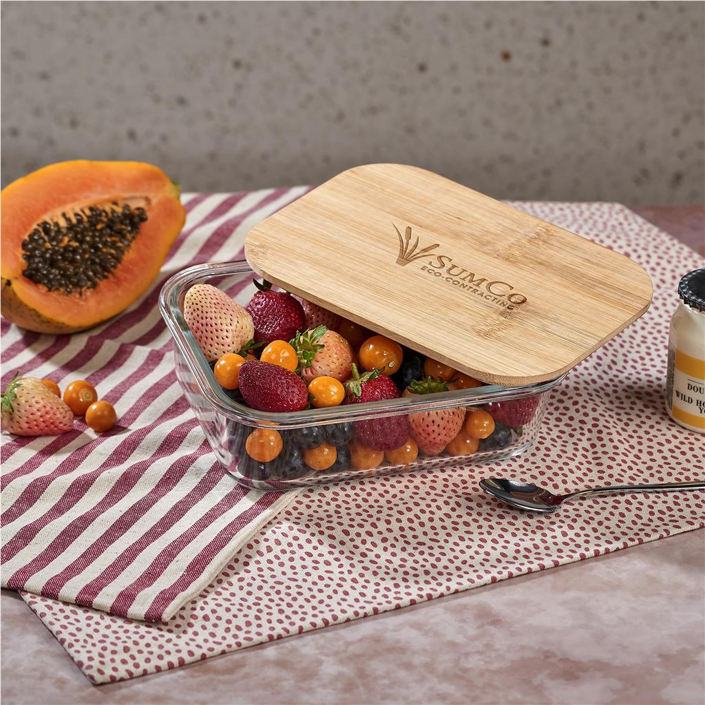 Okiyo Moshi Glass & Bamboo Lunch Box - NATURAL - Image 9