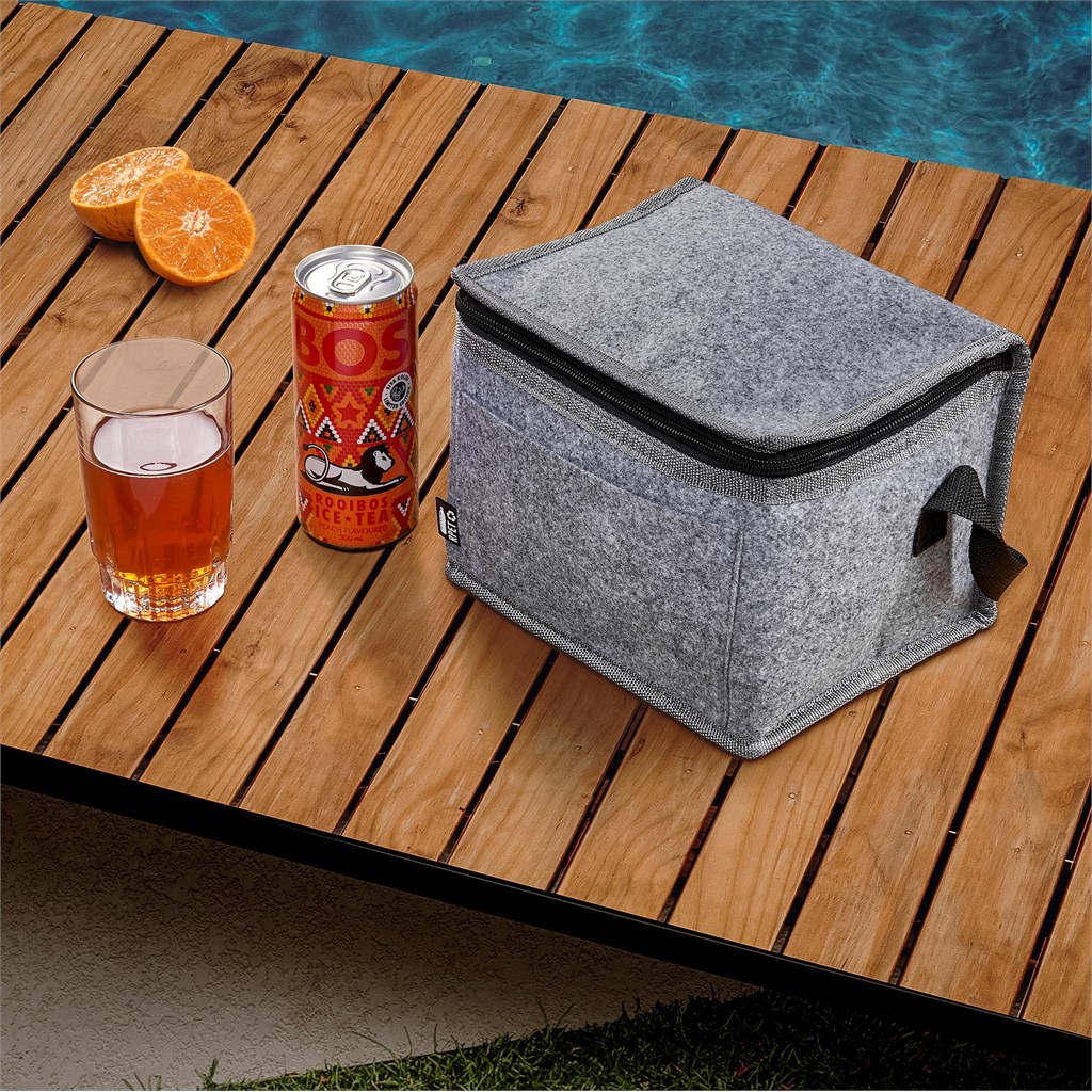 Okiyo Reitoko Recycled PET Felt 6-Can Cooler - GREY - Image 7