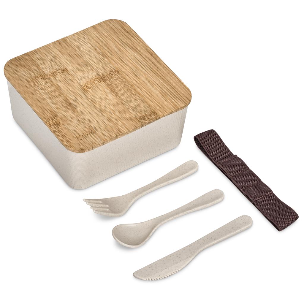 Okiyo Wani Wheat Straw & Bamboo Lunch Box - NATURAL - Image 5