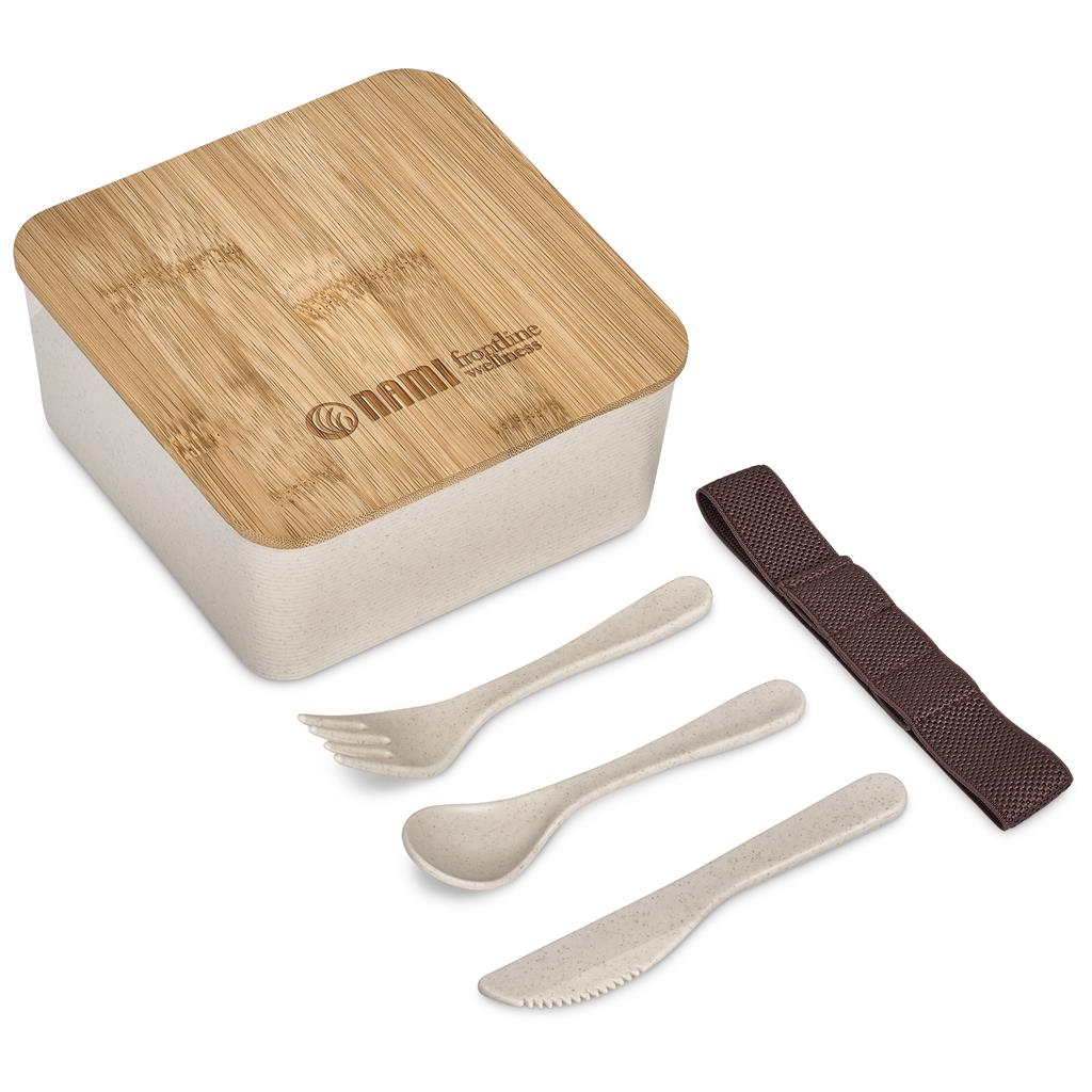 Okiyo Wani Wheat Straw & Bamboo Lunch Box - NATURAL - Image 2