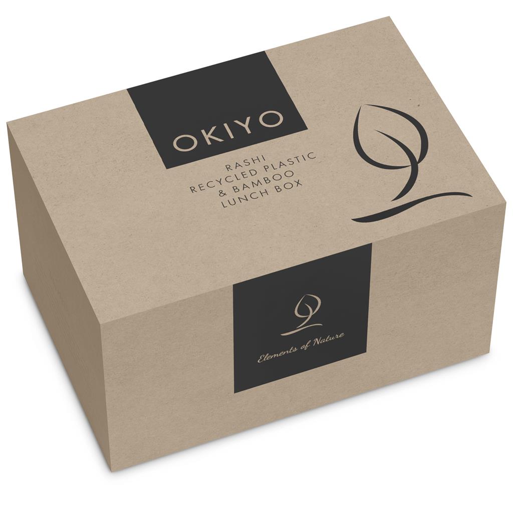 Okiyo Pasuta Recycled Plastic & Bamboo Lunch Box - GREY - Image 3