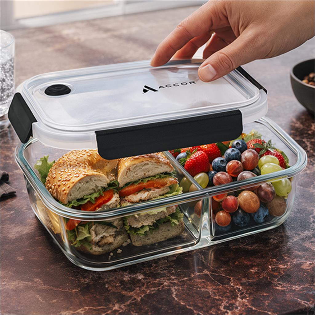 Serendipio Fairford Glass Lunch Box - BLACK - Image 4