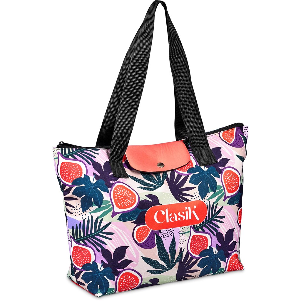 Hoppla Rosebank Polyester Roll-Up Tote Bag - RED