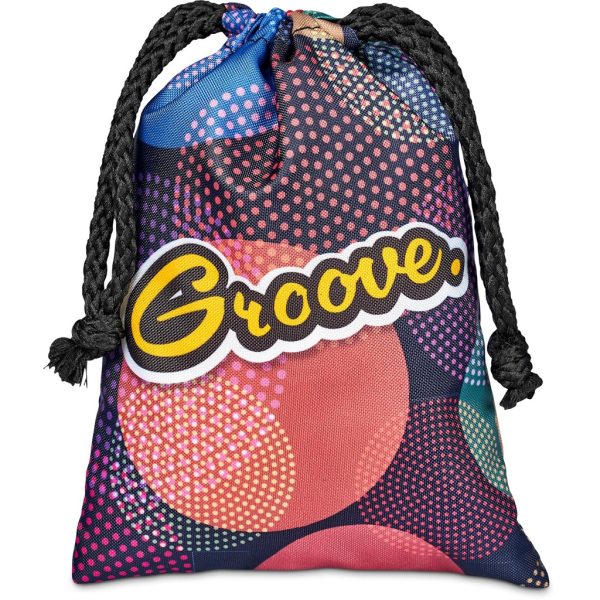 Hoppla Atlantic Mini Polyester Drawstring Pouch - BLACK