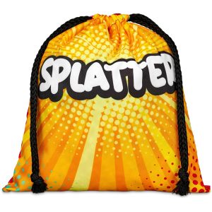 Hoppla Indian Midi Polyester Drawstring Pouch - BLACK