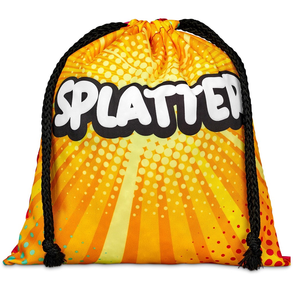 Hoppla Indian Midi Polyester Drawstring Pouch - BLACK