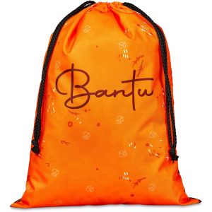 Hoppla Benguela Jumbo Polyester Drawstring Pouch - BLACK