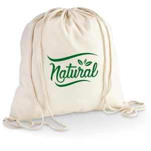 Altitude Eco-Cotton Drawstring Bag - NATURAL