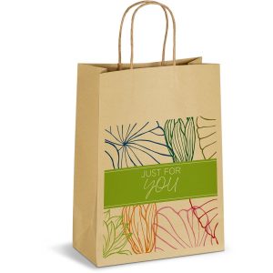 Altitude Ecological Digital Print Midi Paper Gift Bag 150gsm - NATURAL