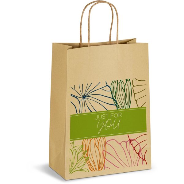 Altitude Ecological Digital Print Midi Paper Gift Bag 150gsm - NATURAL