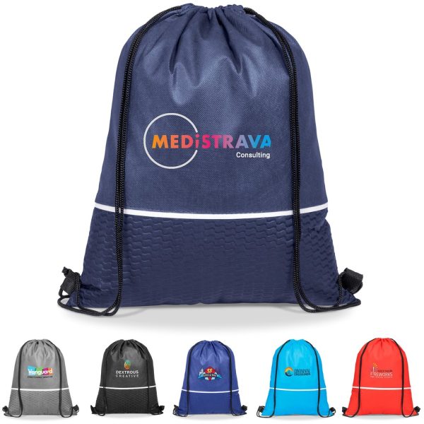 Altitude Brighton Non-Woven Drawstring Bag - RED