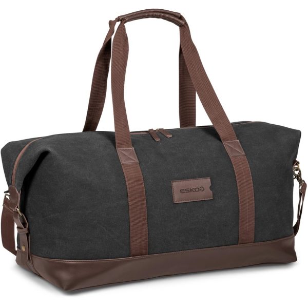 Serendipio Hamilton Canvas Weekend Bag - CHARCOAL