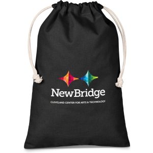 Altitude Allsorts Midi Cotton Drawstring Pouch - BLACK