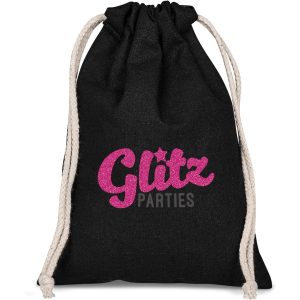 Altitude Allsorts Mini Cotton Drawstring Pouch - BLACK