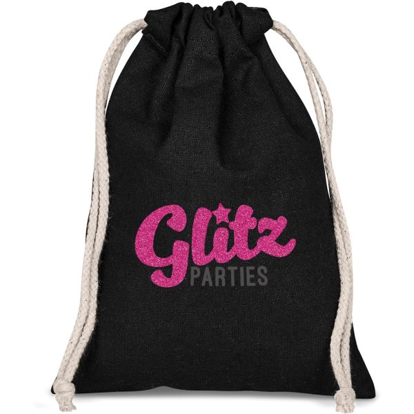 Altitude Allsorts Mini Cotton Drawstring Pouch - BLACK