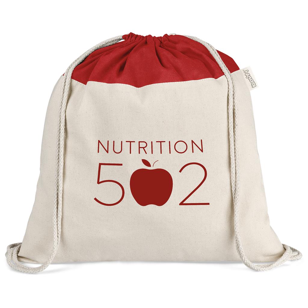 Kooshty Dominica Jumbo Cotton Drawstring Bag - RED