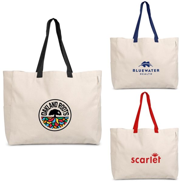 Kooshty Barbados Large Cotton Beach Bag - BLACK