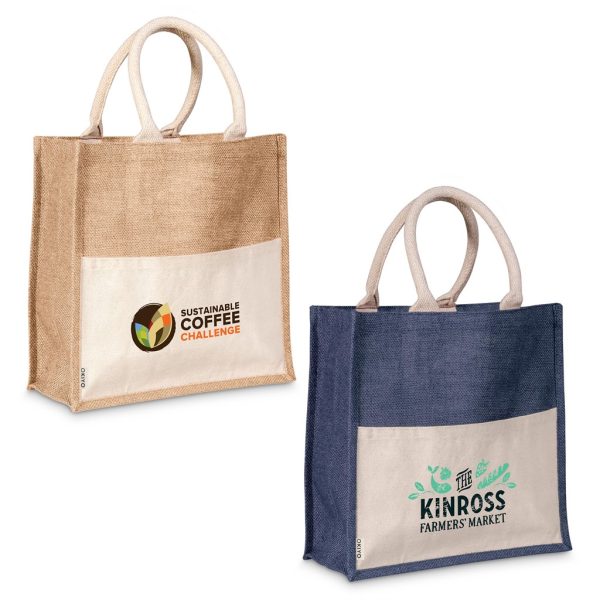 Okiyo Kachi Jute & Cotton Tote - NATURAL