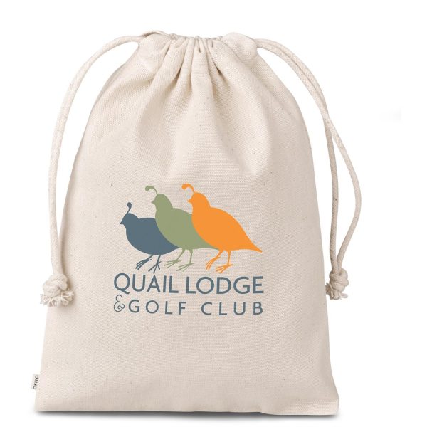 Okiyo Chikara Midi Cotton Drawstring Pouch - NATURAL